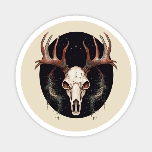 Boho Deer Skull Magnet by Enyr's little witchy corner